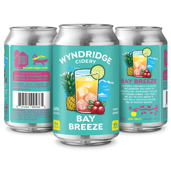 Bay Breeze Hard Cider 4/6/12oz can | Wyndridge Farm Brewing