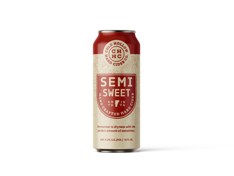 Semi Sweet Hard Cider - 4pk | Cold Hollow Cider Mill | Cider