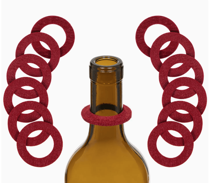 Set of 6 Wine Drip Rings