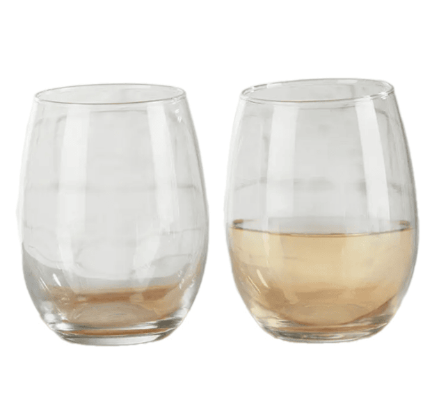 2 Stemless Wine Glasses