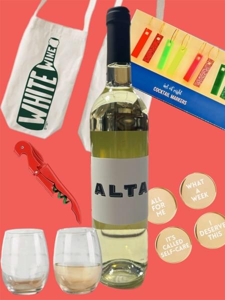 White Wine Gift Basket