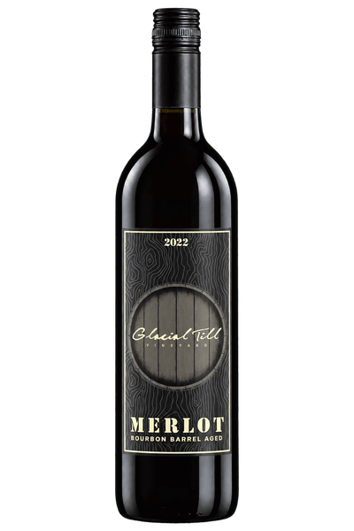 Glacial Till 2022 Bourbon Barrel Aged Merlot bottle