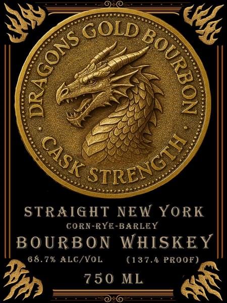 Dragons Gold Cask Strength Straight NY Bourbon