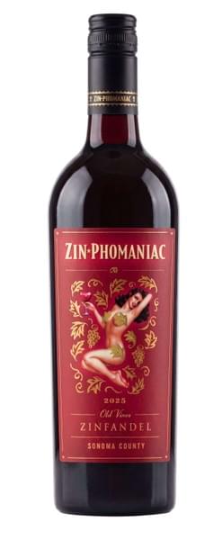 Bottle of 2025 Zinphomaniac Zinfandel from Mendocino Wine Co.