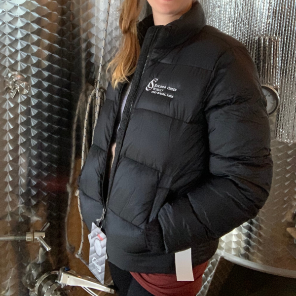 small black puffer jacket